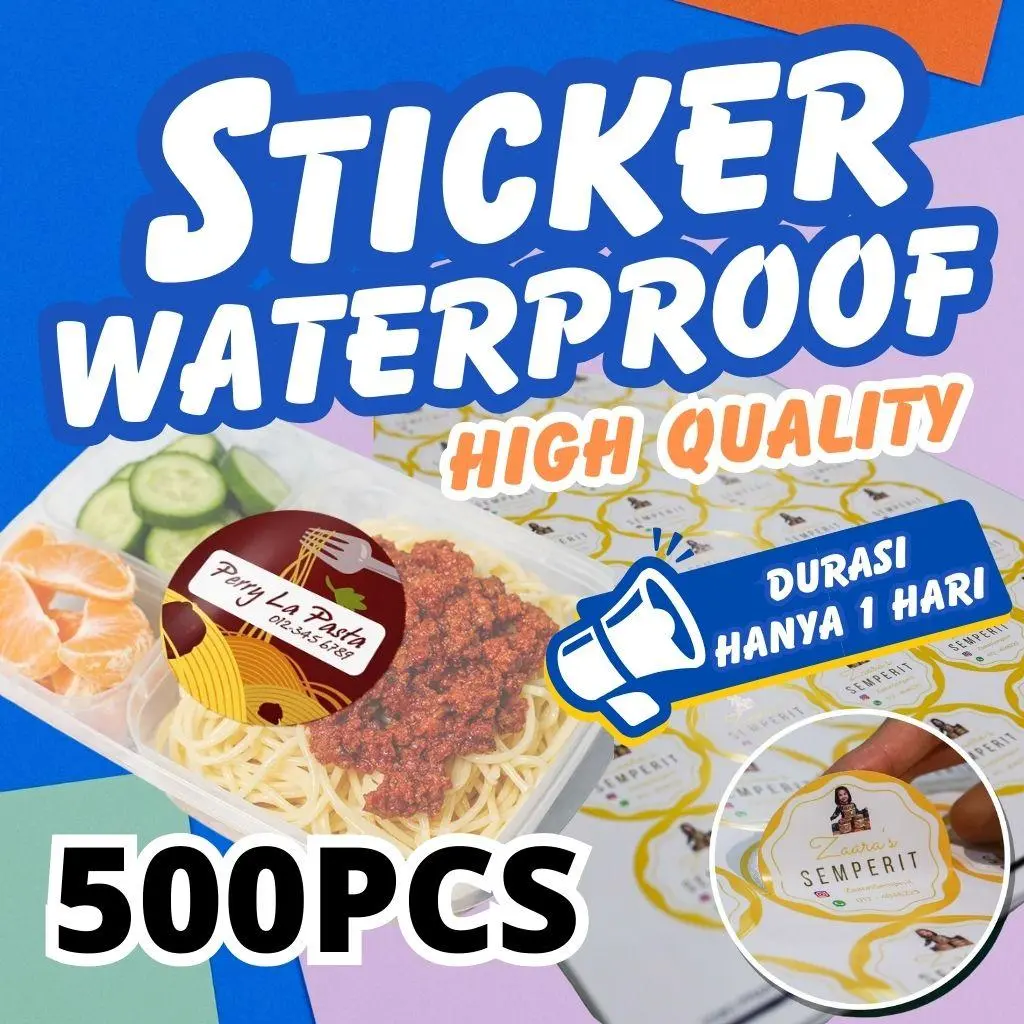 Sticker Label Waterproof 500pcs