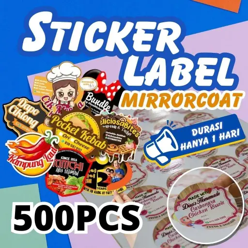 Sticker Label Biasa 500pcs