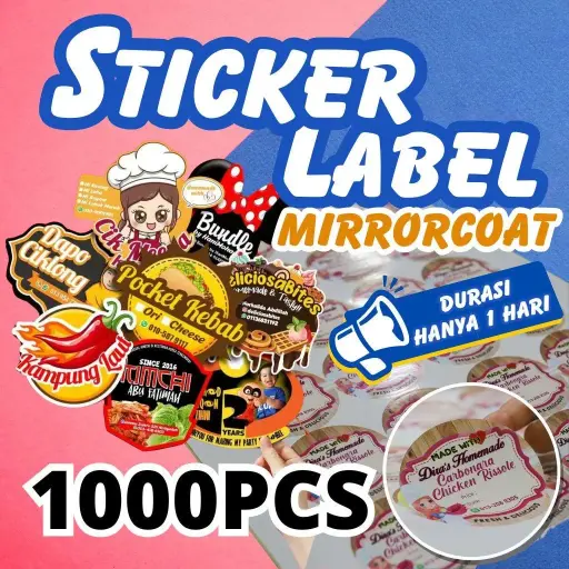 Sticker Label Biasa 1000pcs 