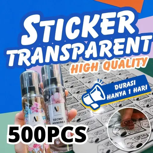 Sticker Label Transparent 500pcs