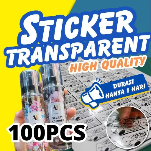 Sticker Label Transparnet 100pcs