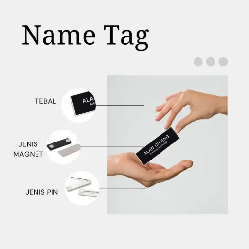 Name Tag Cikgu, Murid dan Pekerja Pejabat
